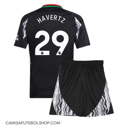 Camisa de time de futebol Arsenal Kai Havertz #29 Replicas 2º Equipamento Infantil 2024-25 Manga Curta (+ Calças curtas)